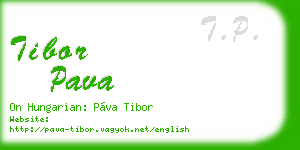 tibor pava business card